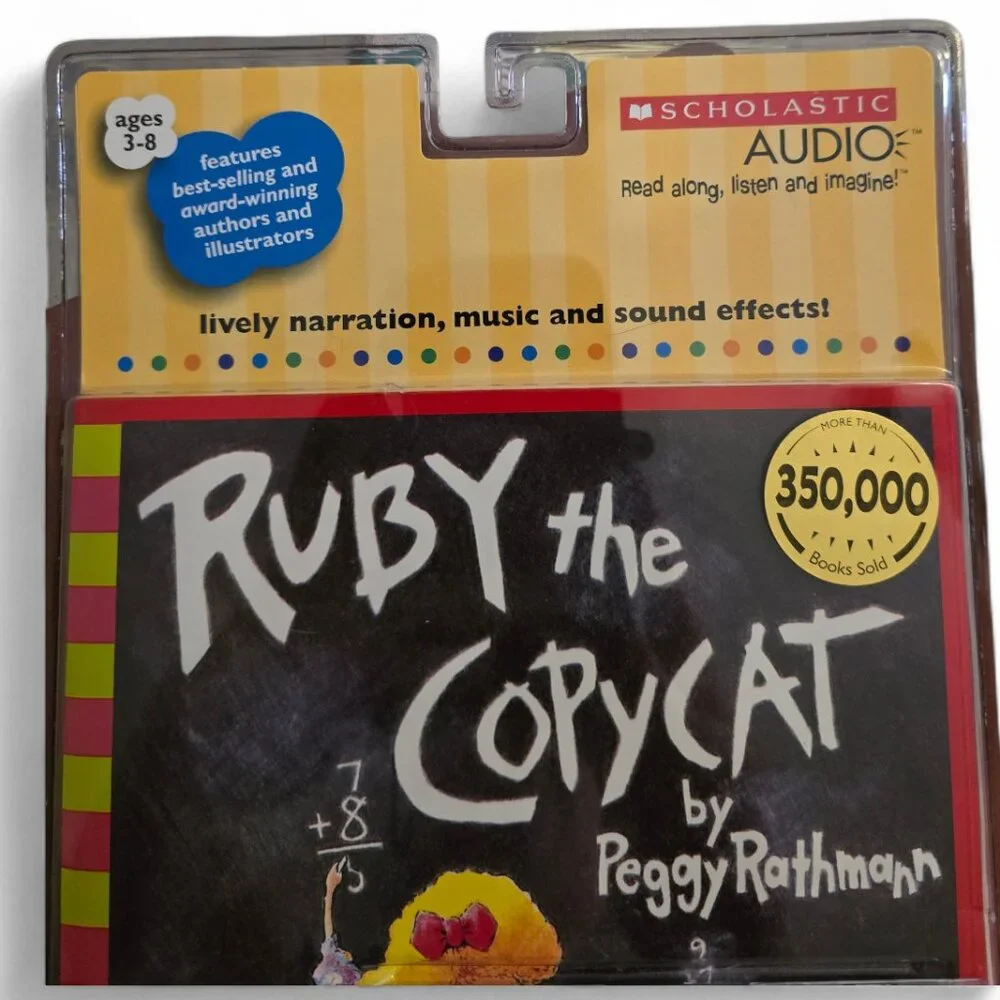 NEW Sealed Ruby the Copycat Scholastic Read Along Book & Audio CD Peggy Rathmann